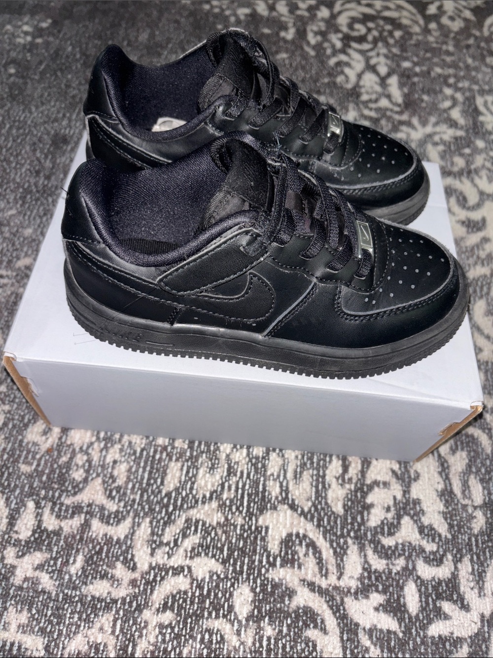 Nike Air Force 1 Kids Black Sneakers